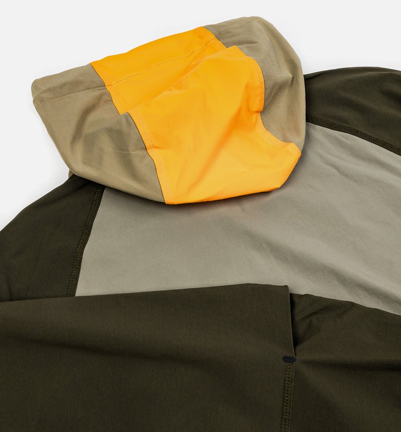 Tech Woven Windrunner Full Zip Mens Jacket - Neutral Olive/Sundial