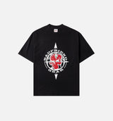 Hill Mens Short Sleeve Shirt - Black