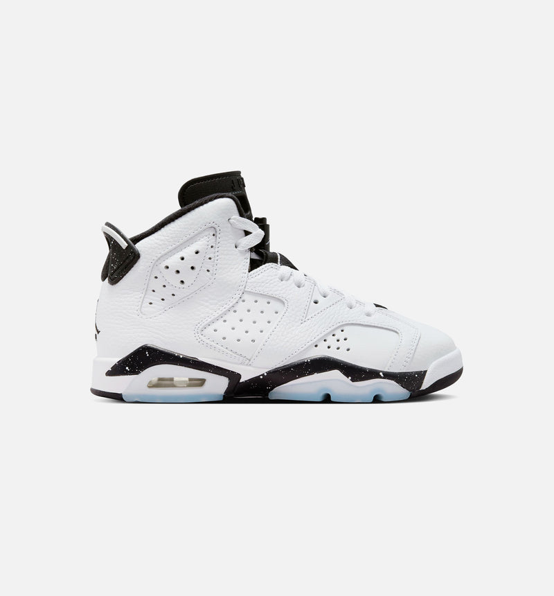 Air Jordan 6 Retro White & Black Grade School Lifestyle Shoe - White/Black