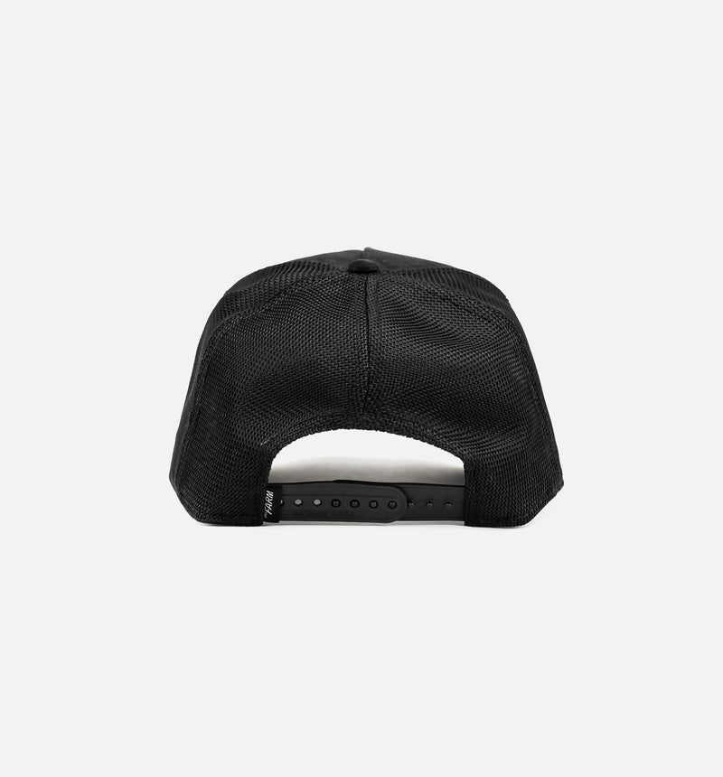 The Panther Suede Trucker Mens Hat - Black