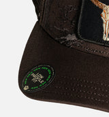 Badlands Skull Trucker Snapback Mens Hat - Brown/Black