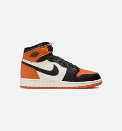 JORDAN FD1437-008
 Air Jordan 1 Retro High OG Shattered Backboard Grade School Lifestyle Shoe - Black/Black/Sail/Starfish Image 0