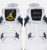 Air Jordan 4 Retro Rare Air Tour Yellow Mens Lifestyle Shoe - White/Dark Blue Grey/Black/Tour Yellow Free Shipping