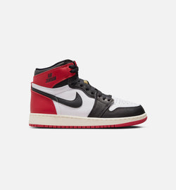 JORDAN FD1437-106
 Air Jordan 1 Retro High OG Black Toe Grade School Lifestyle Shoe - White/Black/Varsity Red/Sail Image 0