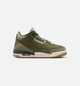 Air Jordan 3 Retro Medium Olive Grade School Lifestyle Shoe - Medium Olive/Sequoia/Neutral Olive/Sail