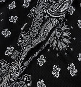 Screenprinted Paisley Two Tone Mens Short - Black/White