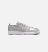 Air Jordan 1 Retro Low OG Silver Grade School Lifestyle Shoe - Neutral Grey/Metallic Silver/White