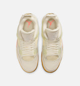 Air Jordan 4 Retro Birds of Paradise Womens Lifestyle Shoes - Coconut Milk/Metallic Gold/Muslin/Bright Mango/Sundial/Black