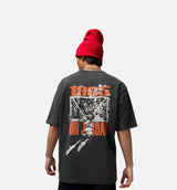 Brooklyn Oversized Graphic Mens Short Sleeve Shirt - Off Noir/Sail