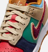 Dunk Low Grade School Lifestyle Shoe - Midnight Navy/Green Noise/Linen/Speed Red