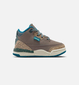 Air Jordan 3 Retro Olive Grey Infant Toddler Lifestlye Shoe - Olive Grey/Green Abyss/Khaki/Sea Glass