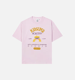 PUMA 62670171
 Puma x Kidsuper Academy Graphic Mens Short Sleeve Shirt - Pink/Yellow Image 0