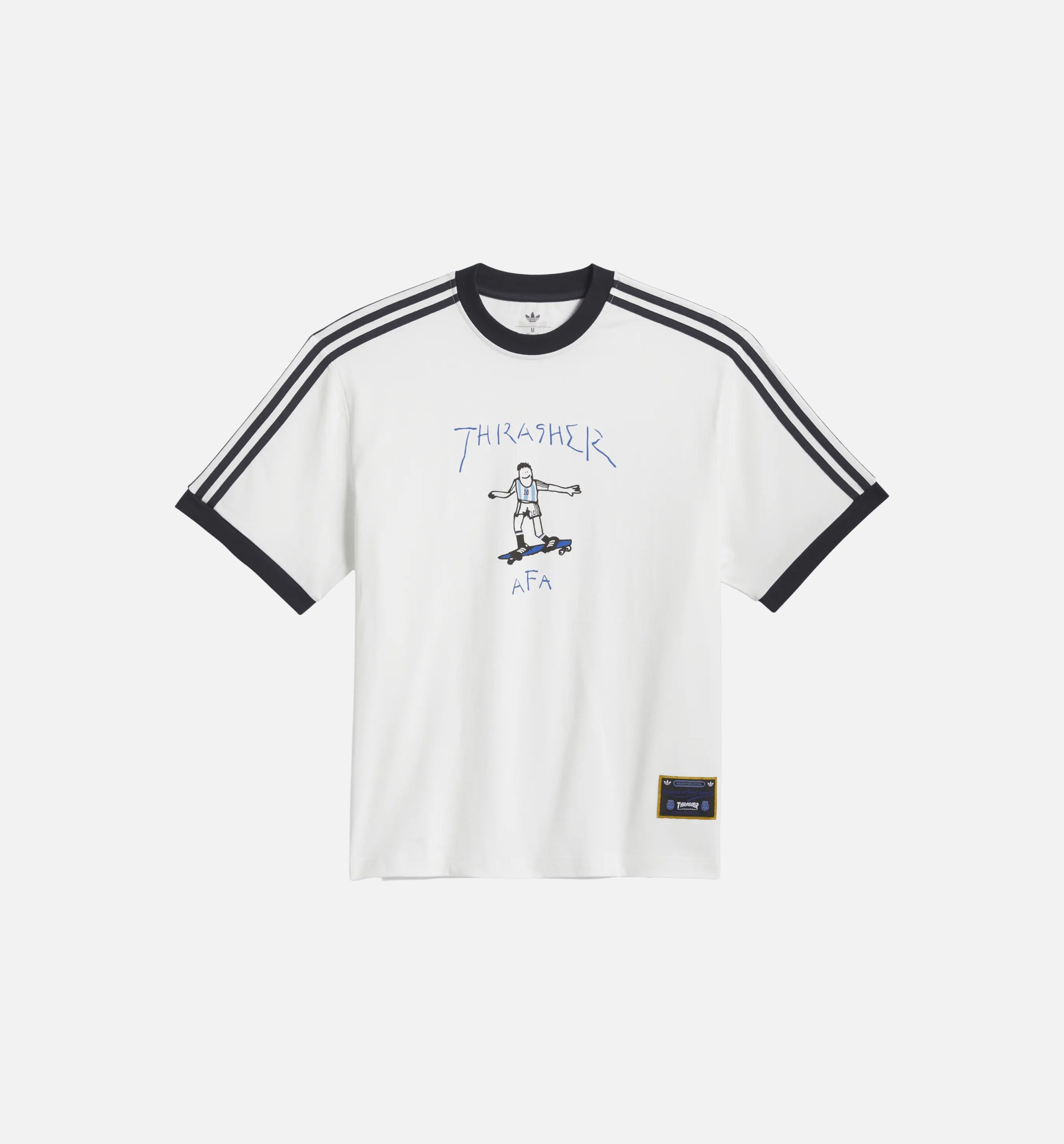 adidas KX4548 Argentina x Thrasher Ringer Mens Short Sleeve Shirt