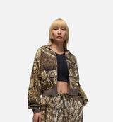 Brooklyn Fleece Realtree Mod Crop Full-Zip Womens Hoodie - Sail/Sail