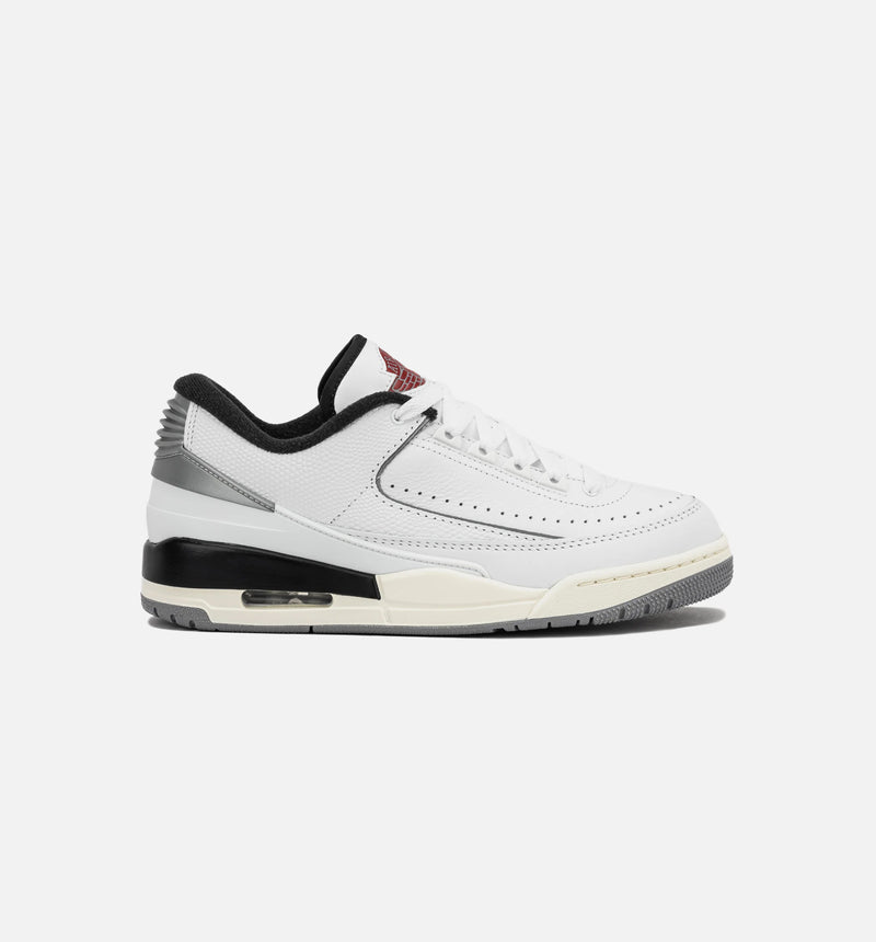 Air Jordan 2/3 Mens Lifestyle Shoes - White/Fire Red/Cement Grey/Sail