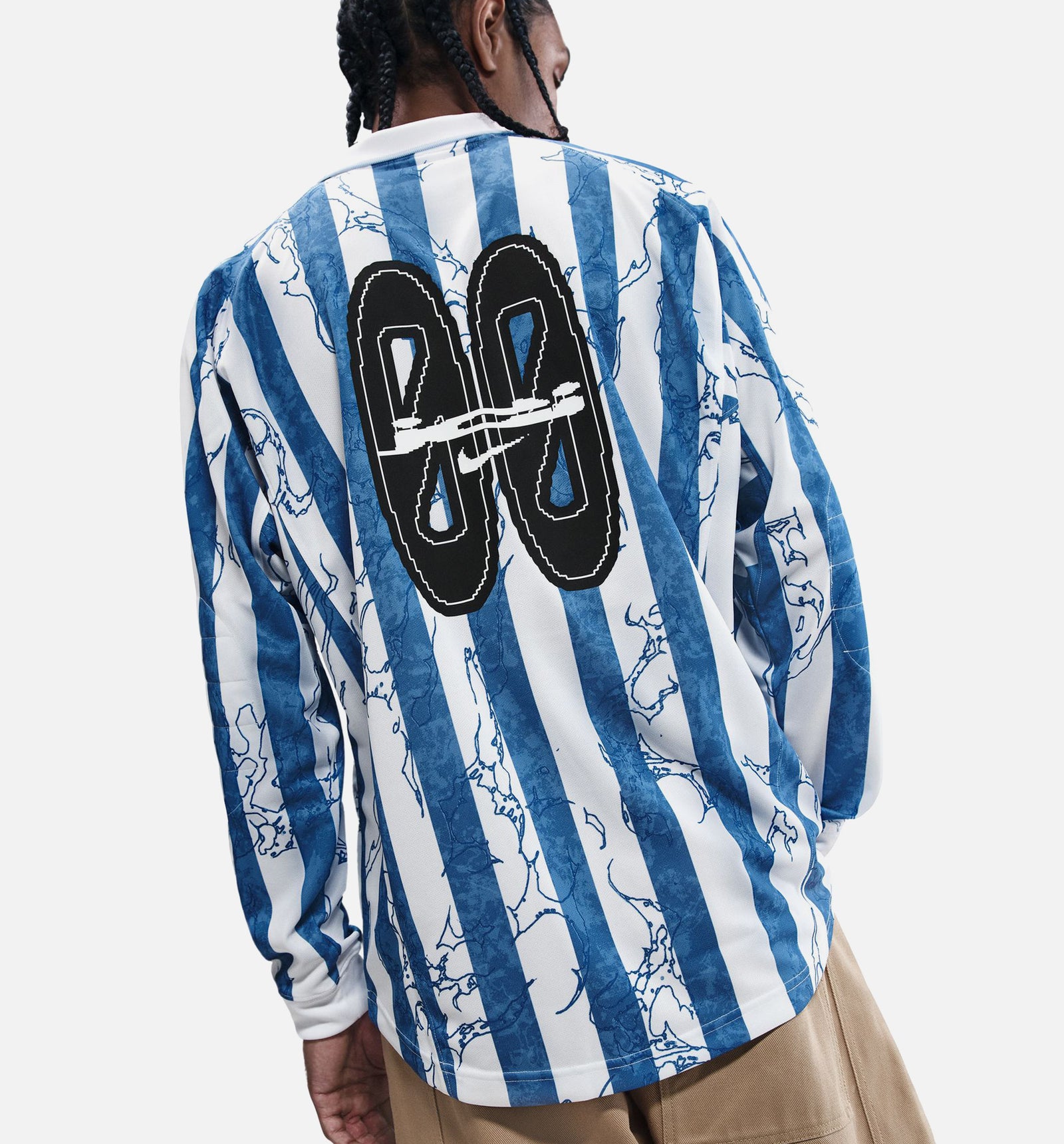 Nike IB9007-436 NSW Air Mens Long Sleeve Jersey - Blue/White