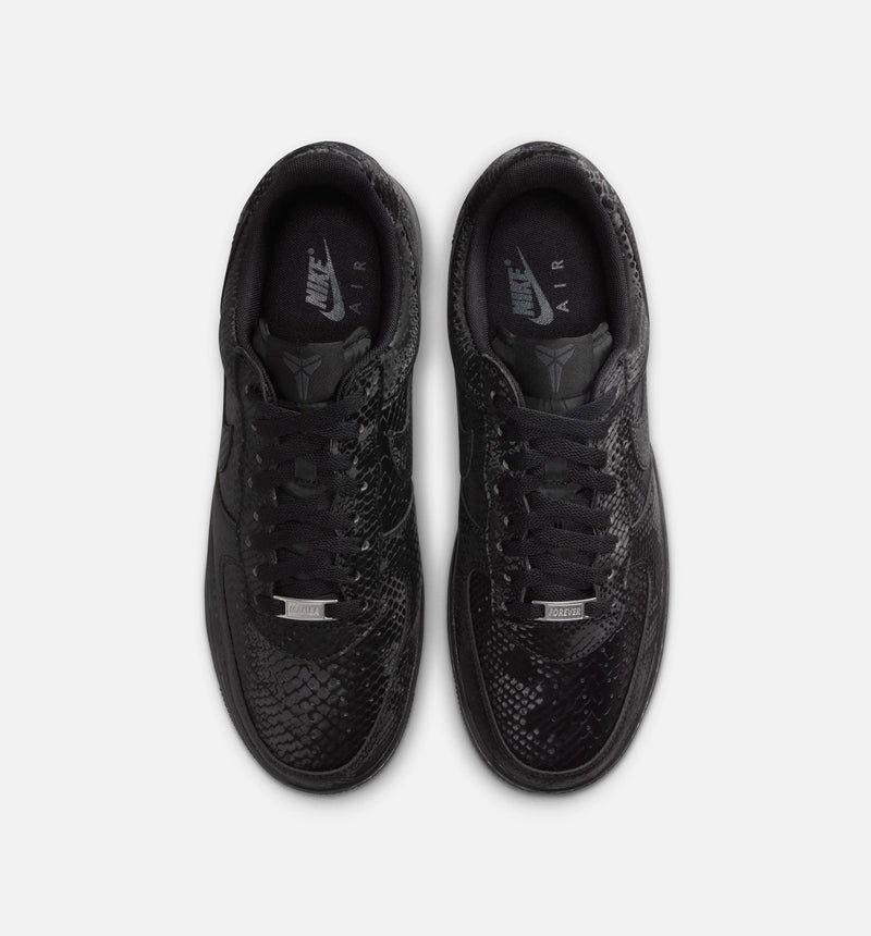 Kobe Air Force 1 Low Triple Black Mens Lifestyle Shoe - Black/Black