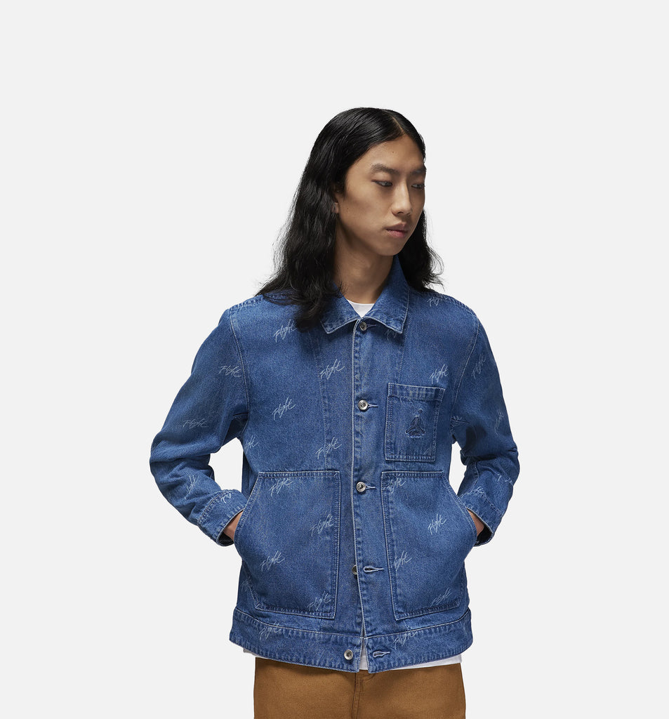 Jordan FN4649-436 Flight Heritage Denim Mens Jacket - Blue Jordan FN4649-436 Flight Heritage Denim Mens Jacket - Blue