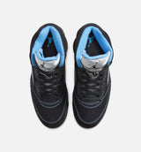 Air Jordan 5 Retro Black Carolina Mens Lifestyle Shoe - Black/University Blue/White