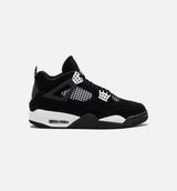 Air Jordan 4 Retro White Thunder Grade School Lifestyle Shoe - Black/White/Black