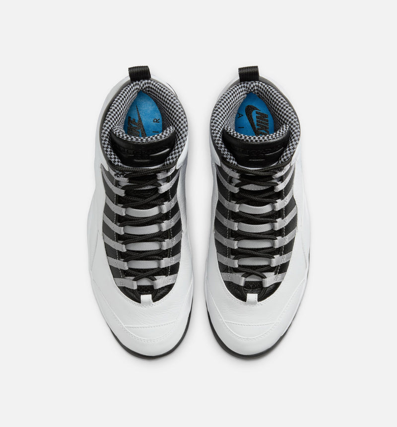 Air Jordan 10 Retro Light Steel Grey Mens Lifestyle Shoe - White/Black/Light Steel Grey