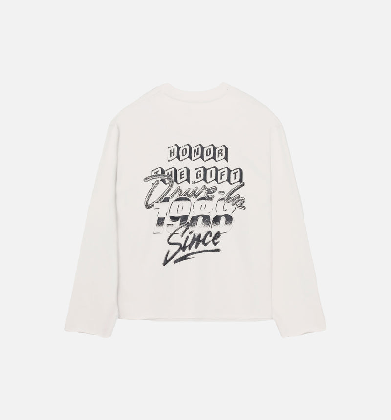 1988 Drive In Mens Long Sleeve Shirt - White