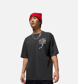Brooklyn Oversized Graphic Mens Short Sleeve Shirt - Off Noir/Sail