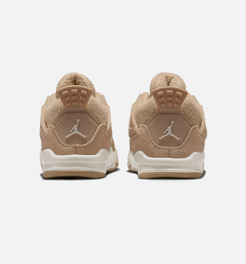 Air Jordan 4 Retro Cozy Girl Infant Toddler Lifestyle Shoe - Hemp/Light Orewood Brown