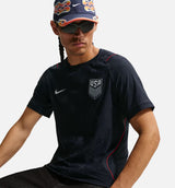 USMNT 2026/27 Match Away Aero Fit Soccer Authentic Mens Jersey - Dark Obsidian/University Red/Pure Platinum