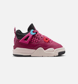 Jordan 4 Retro She's A Star Infant Toddler Lifestyle Shoe - Sweet Beet/Off Noir/Chalk/Desert Pink