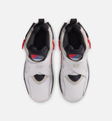 Air Jordan 8 Retro White And True Red Preschool Lifestyle Shoe - White/True Red/Black