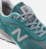 990v4 Made in USA Mens Lifestyle Shoe - Vintage Teal/Grey/White