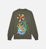 Studio Flora Mens Long Sleeve Shirt - Olive