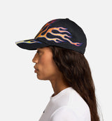 Structured OG Flame Cap Mens Hat - Black/Orange