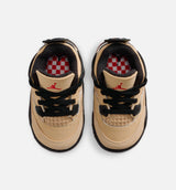 Air Jordan 4 Retro Infant Toddler Lifestyle Shoe - Sesame/Fire Red/Black/White