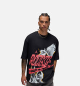 Reissue Oversized Graphic Mens Short Sleeve Shirt - Black/Infrared 23