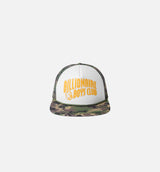 Camo Trucker Mens Hat - Green/Yellow