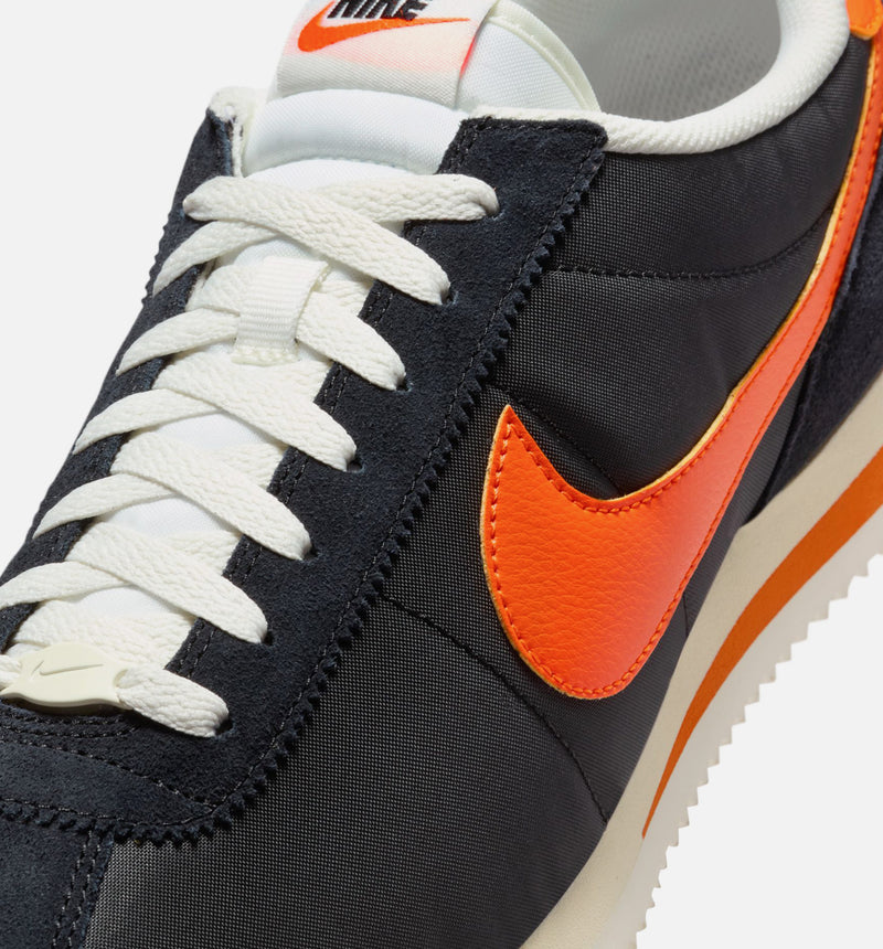 Cortez Textile Mens Lifestyle Shoe - Black/Safety Orange/Sail/Muslin