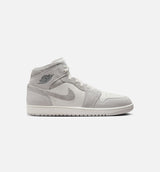 Air Jordan 1 Mid Neutral Grey Mens Lifestyle Shoe - Neutral Grey/Sail/Smoke Grey