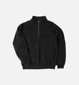 Media Training Quarter Zip Pullover Mens Jacket - Black