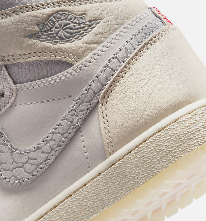 Air Jordan 1 Retro Sail High OG Grade School Lifestyle Shoe - Sail/University Red/Pale Ivory/Coconut Milk/Phantom