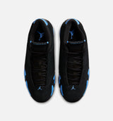 Air Jordan 14 Retro Black University Blue Mens Lifestyle Shoe - Black/White/University Blue/Metallic Silver
