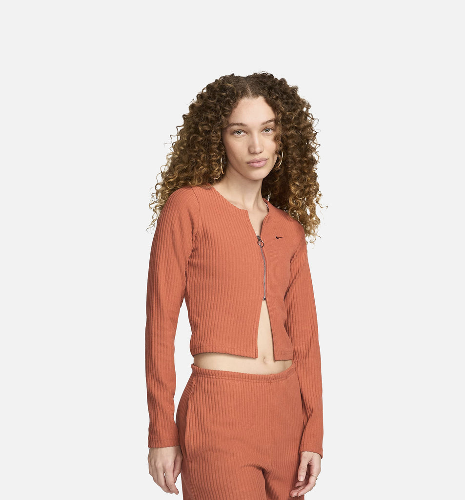 Nike FN3682-825 NSW Chill Knit Womens Cardigan - Red