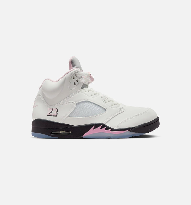 Air Jordan 5 Retro Medium Soft Pink Mens Lifestyle Shoe - White/Soft Pink/Black