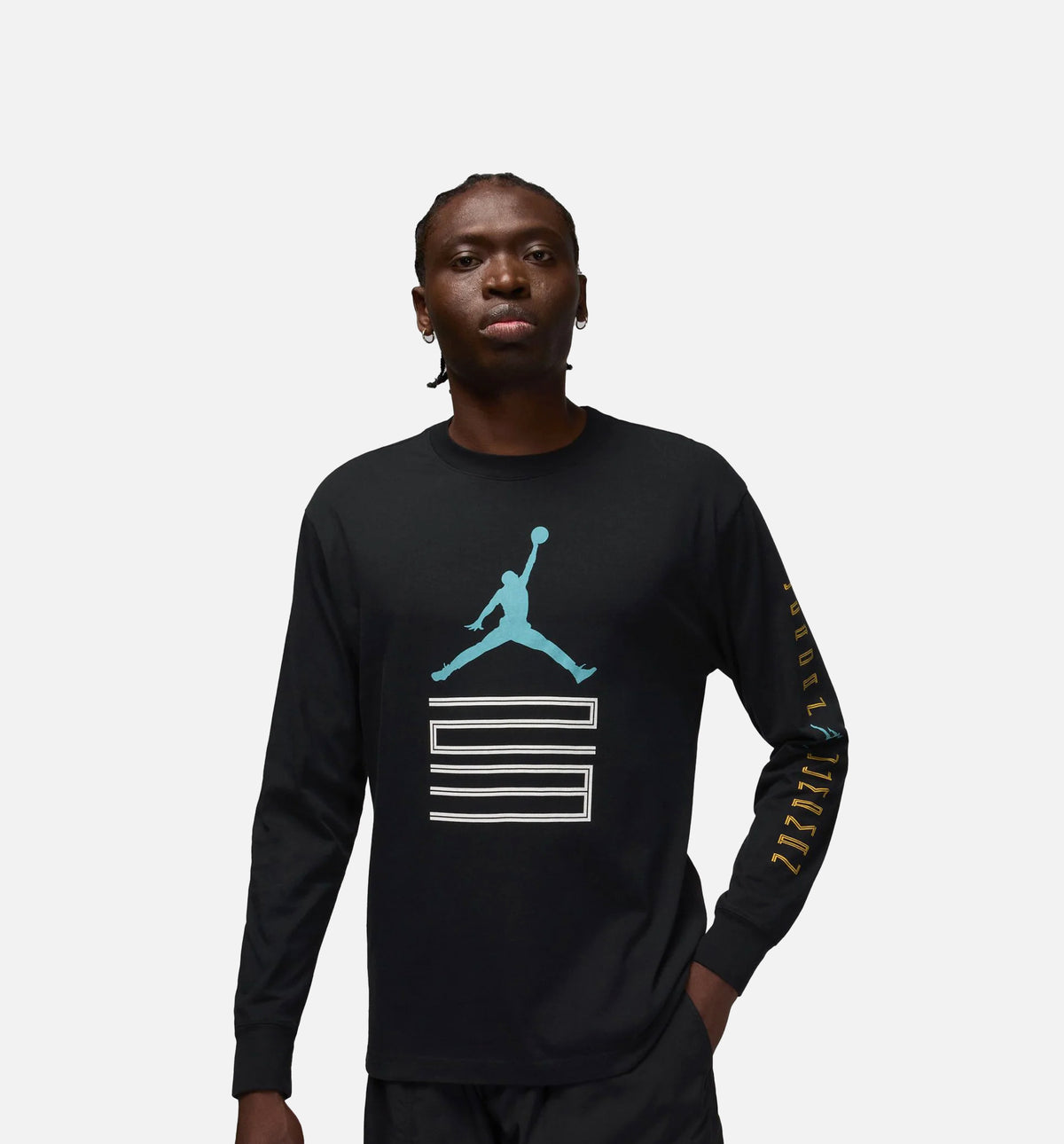 Jordan IM6507-010 Brooklyn 23 AJ11 Mens Long Sleeve Shirt - Black