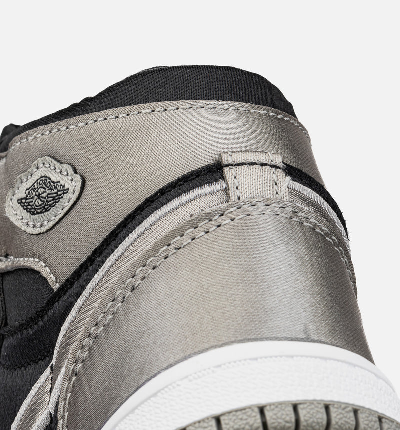 Air Jordan 1 Retro High OG Satin Shadow Infant Toddler Lifestyle Shoe - Black/Medium Grey/White