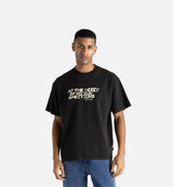 Ambitions Mens Short Sleeve Shirt - Black/White
