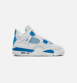 JORDAN HF4281-141
 Air Jordan 4 Retro Industrial Blue Grade School Lifestyle Shoe - Off White/Industrial Blue/Neutral Grey Image 0