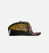 Los Angeles Lakers Flames 9Fifty Snapback Mens Hat - Black/Purple