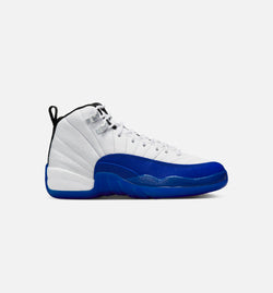 JORDAN 153265-140
 Air Jordan 12 Retro White and Game Royal Grade School Lifestyle Shoe - White/Black/Game Royal Image 0